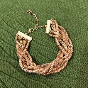 Gold-Tone Mesh Braid Bracelet (USED)